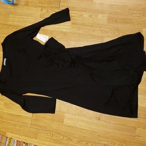 NWT Wyeth black faux wrap dress sz medium